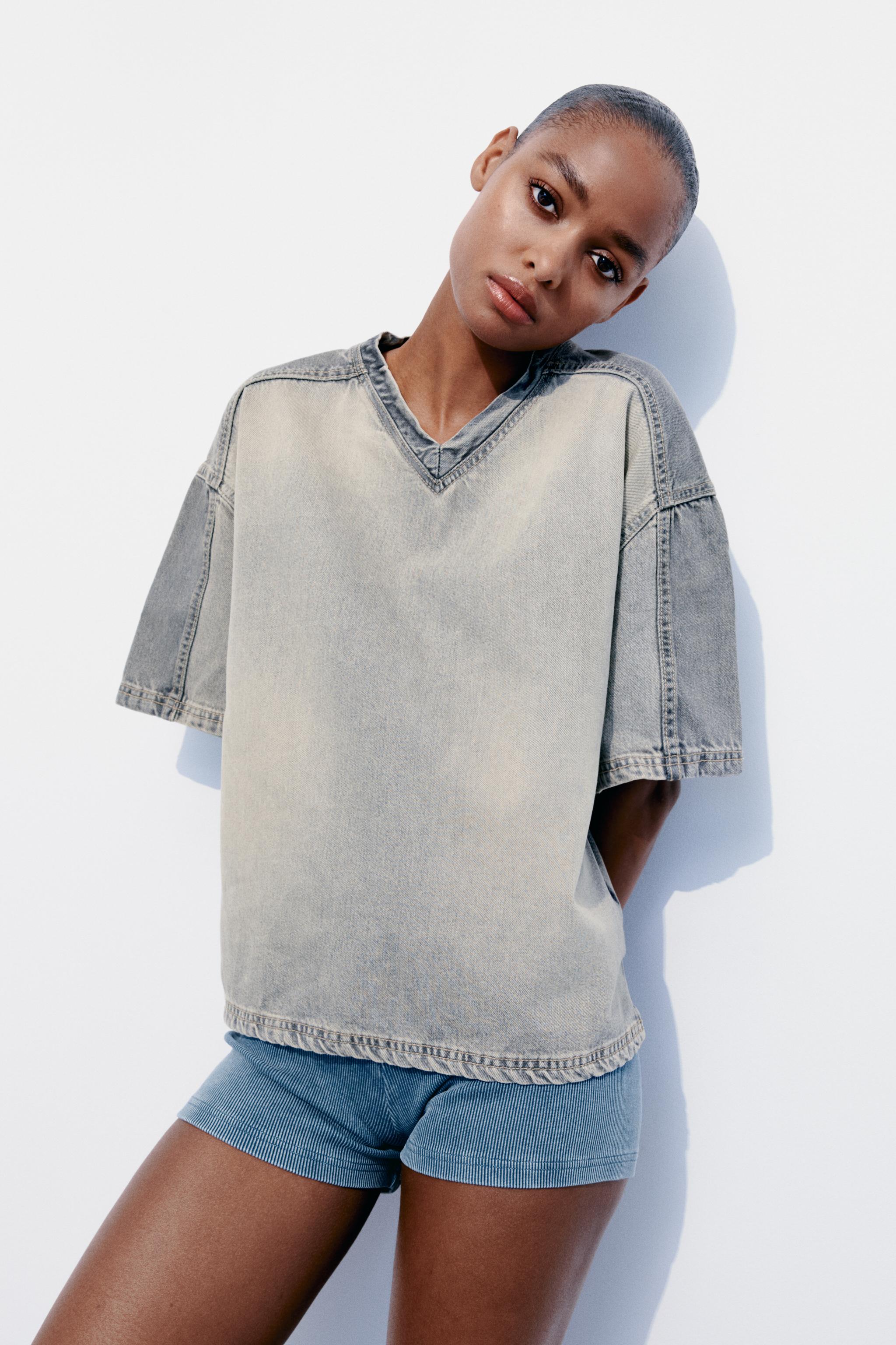 DENIM SHIRT TRF - Light gray | ZARA United States