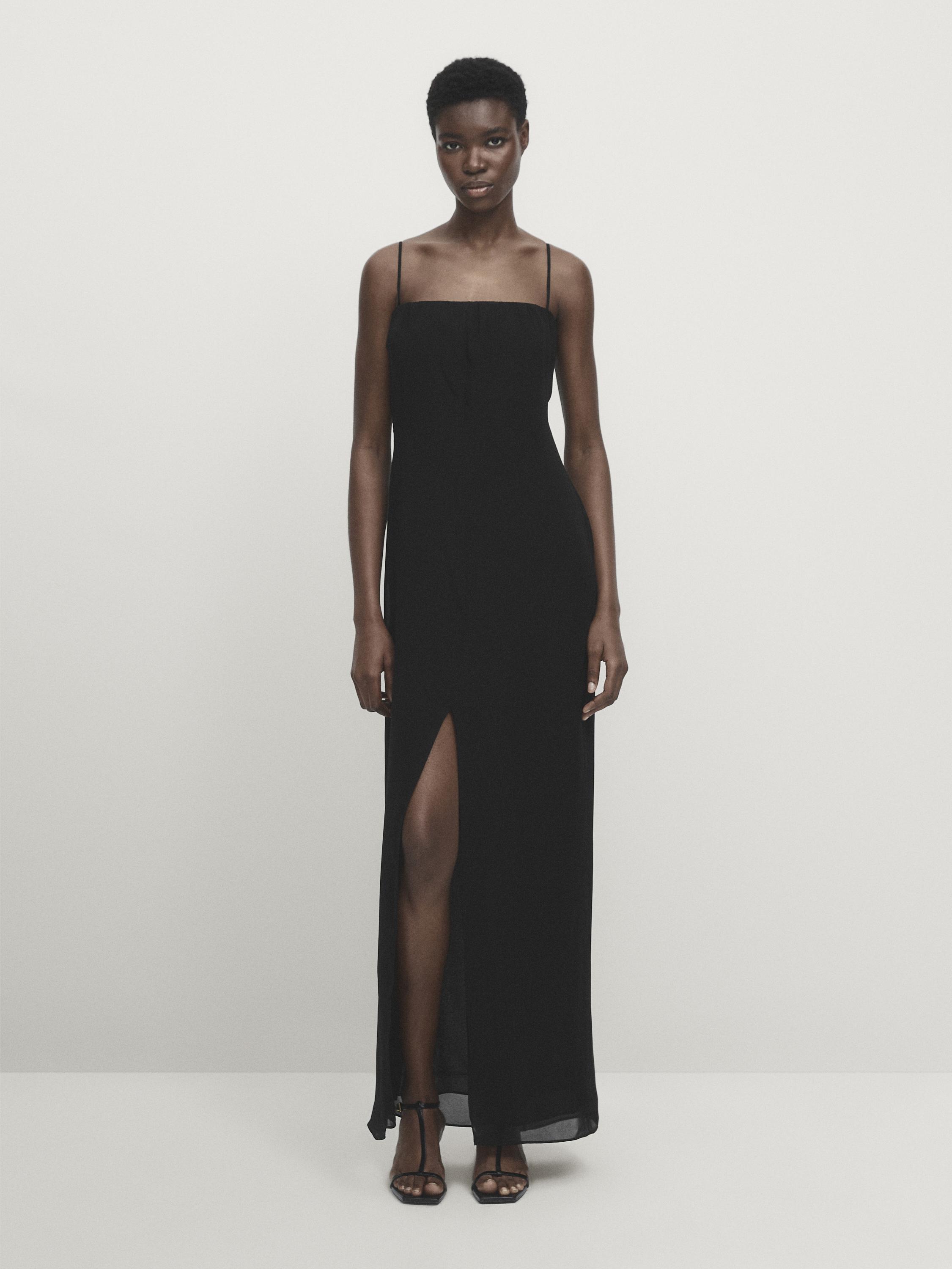 Strappy dress with slit detail - Studio