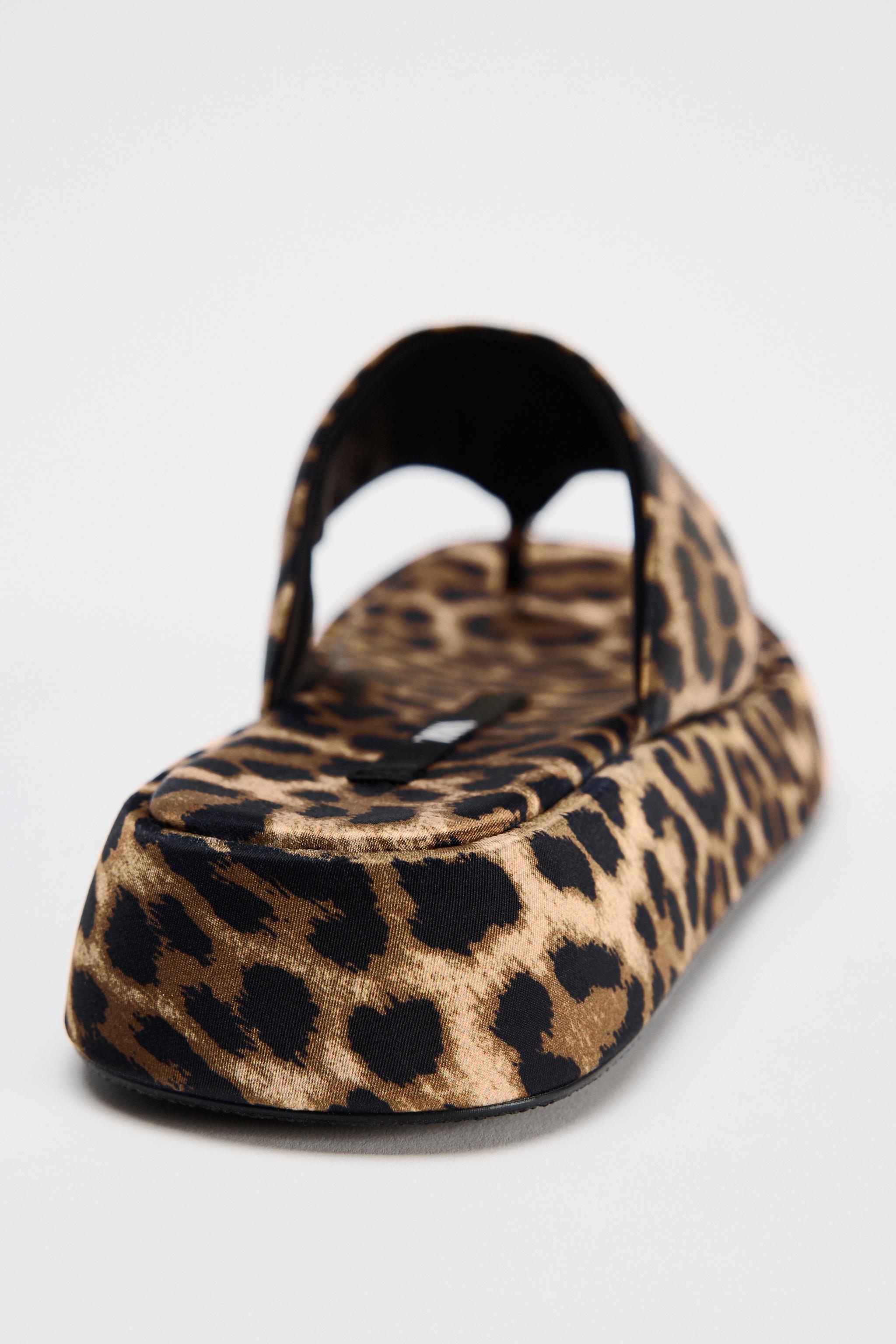 Zara Animal Print Sandals Women's Sandalias Zara Animal Print