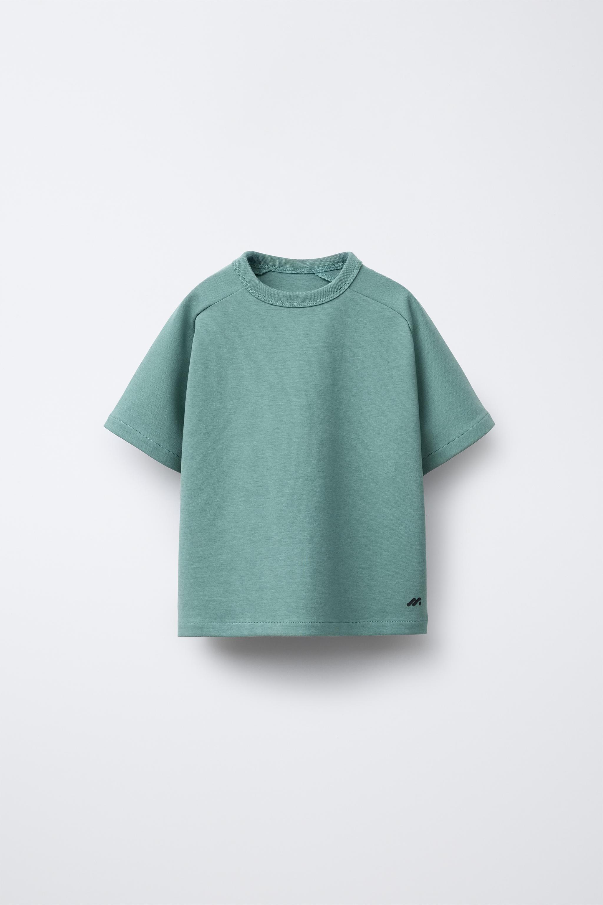 INTERLOCK LOGO T-SHIRT - Blue / Green | ZARA United States