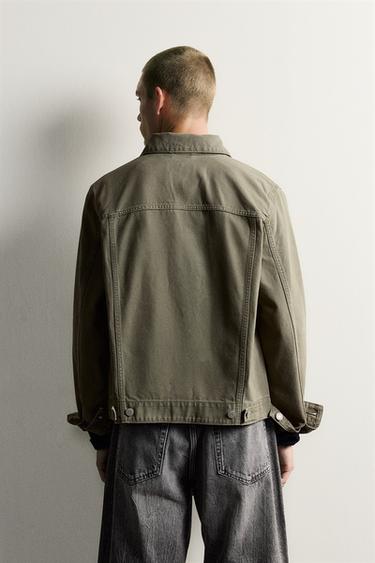 BASIC DENIM JACKET — Khaki 2