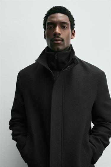 MANTEAU COL AMOVIBLE - Gris de Zara - Image 5