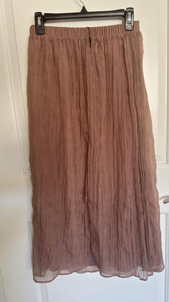 WRINKLE EFFECT MIDI SKIRT - Image 2
