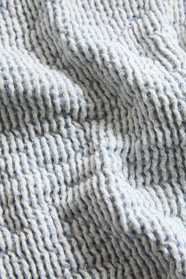 SERVIETTE DE BAIN MINIWAFFLE - Écru / Bleu de Zara - Image 4