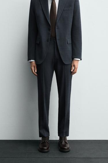PANTALON DE COSTUME STRUCTURÉ - Bleu / Indigo de Zara