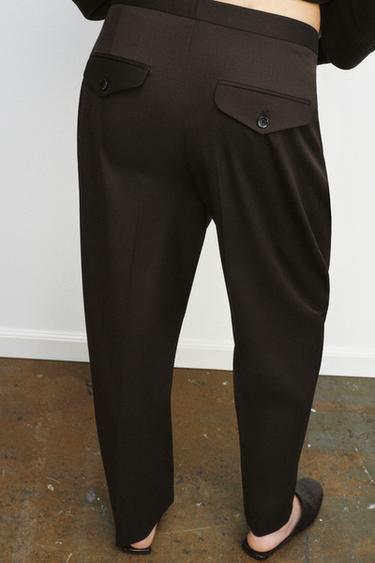 DARTED TROUSERS ZW COLLECTION - Dark brown by Zara - Image 2