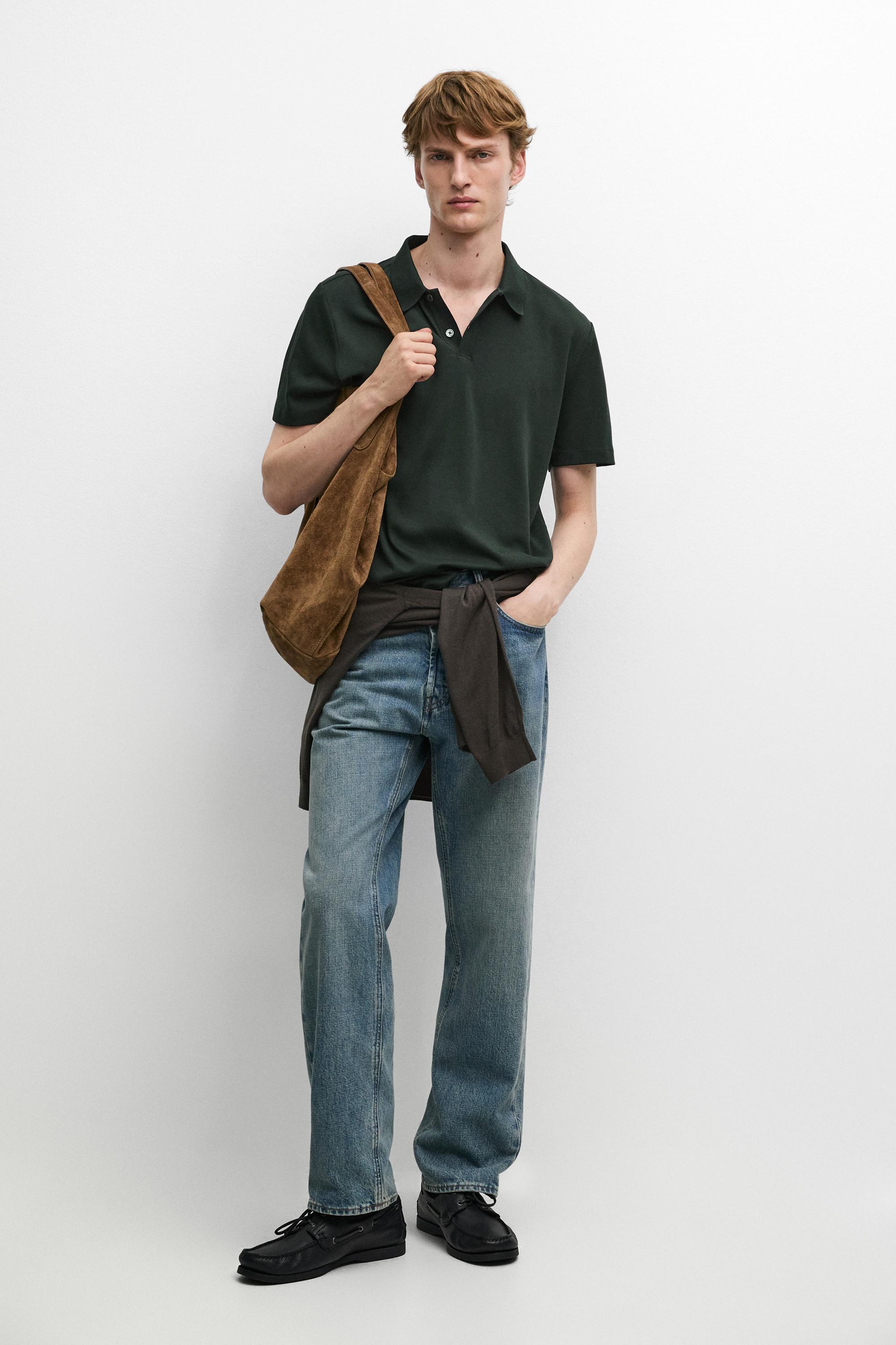 100% cotton short sleeve polo shirt — Khaki