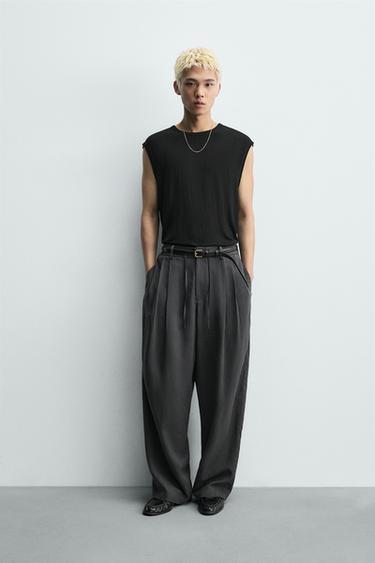 ТОП RELAXED FIT ИЗ 100% БАМБУКА — ЧЕРНЫЙ от Zara — изображение 0