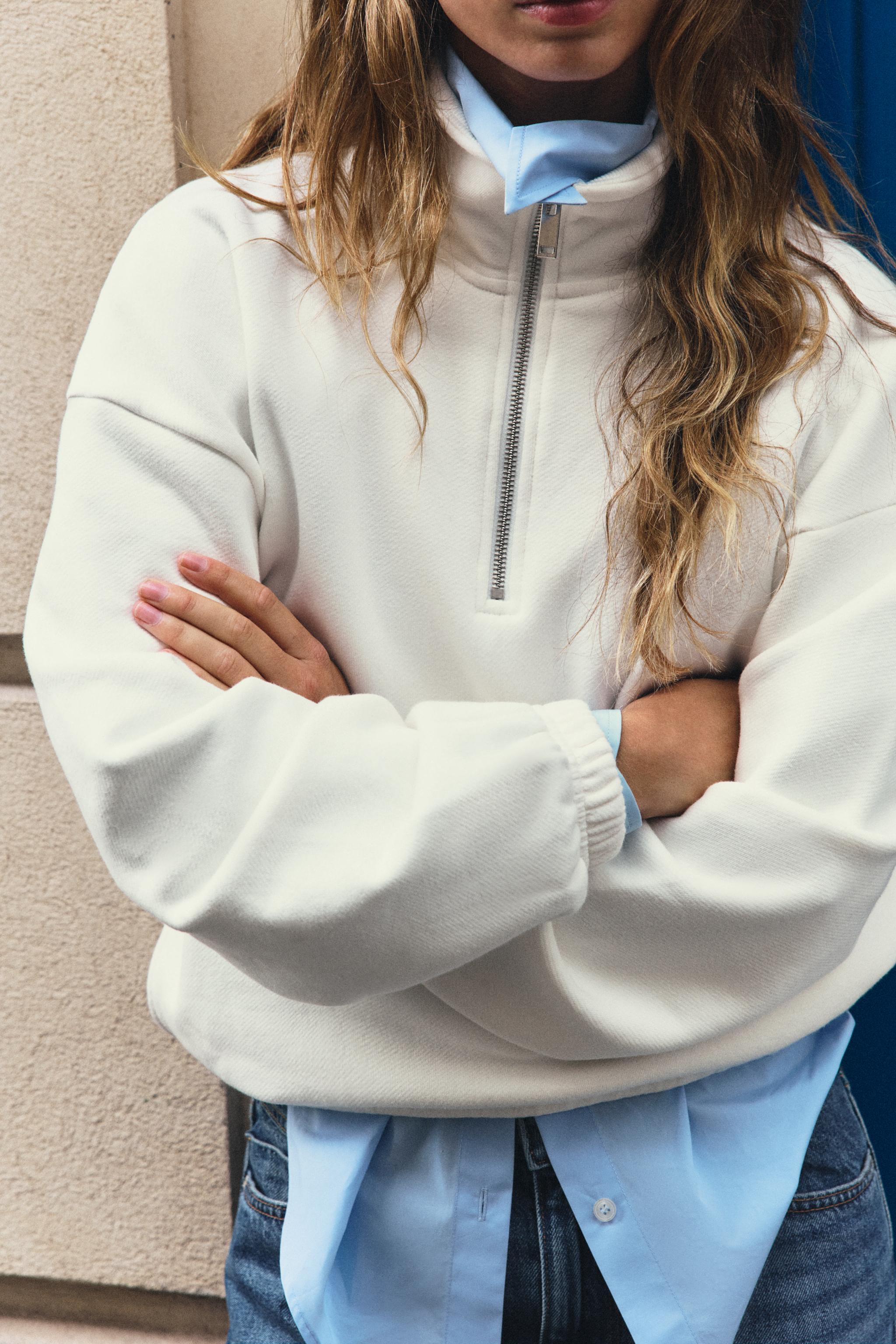 SWEAT ZIPPÉ MÉTALLIQUE