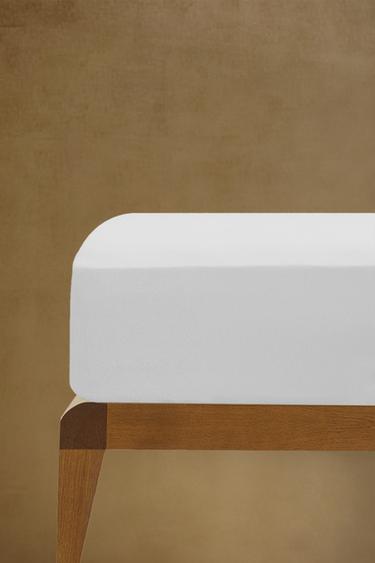 DRAP-HOUSSE COTON PERCALE | 40 CM DE HAUT (300 FILS) - Blanc de Zara - Image 3