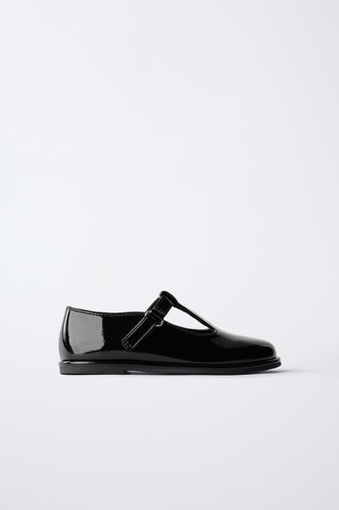 PATENT T-BAR SHOES - Black by Zara