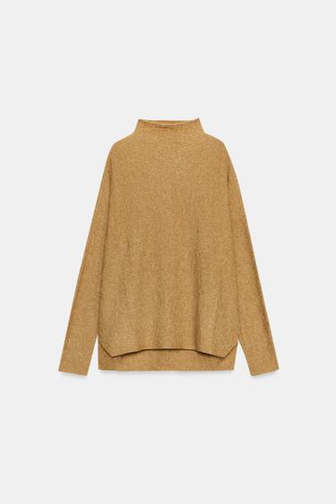 JERSEY CAPA TEXTURA - Mostaza de Zara - Imagen 0