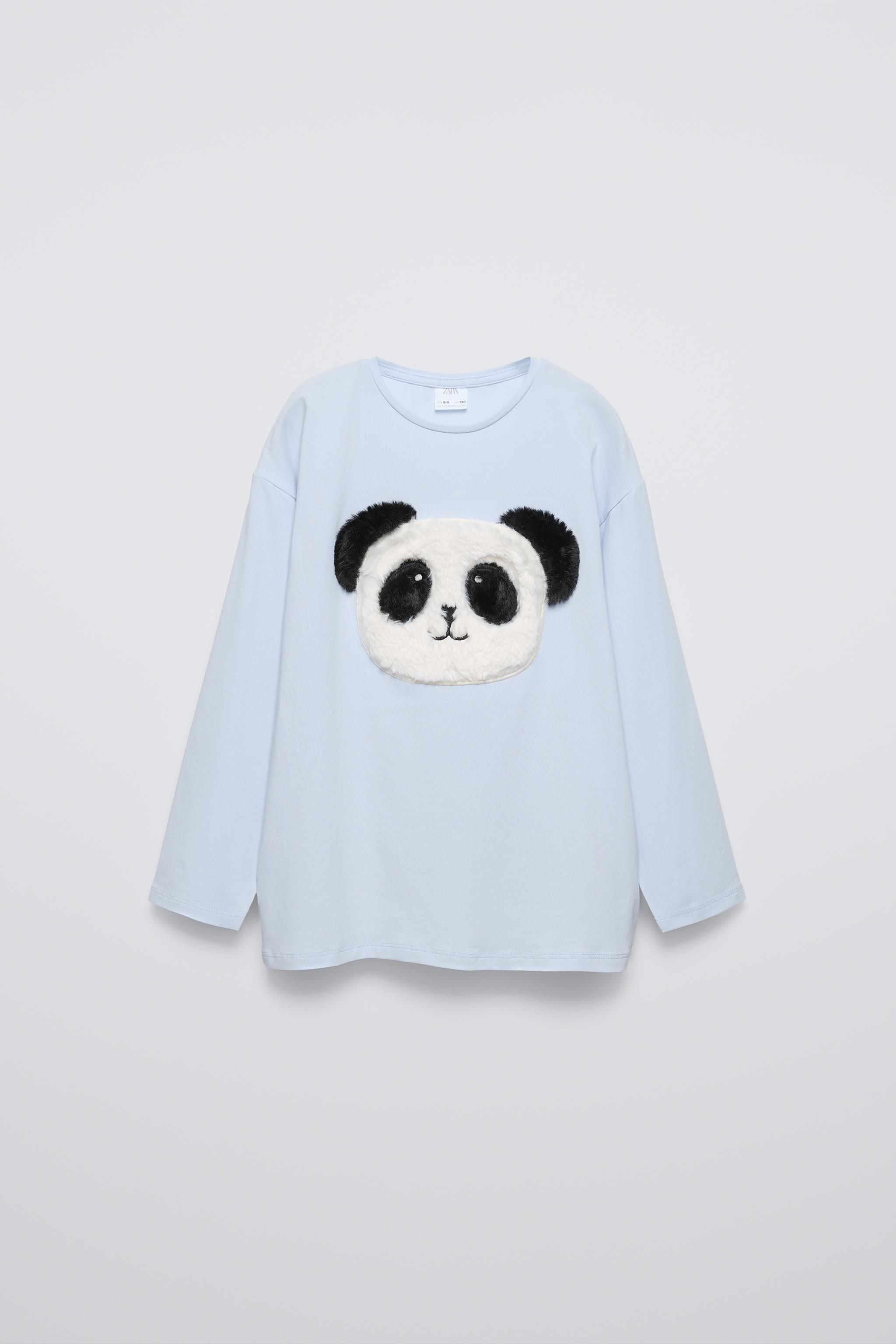 6 14 ANNI PIGIAMA ORSO PANDA Blu chiaro ZARA Italia Italy