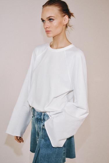 JUPE COURTE EN JEAN ZW COLLECTION - Bleu de Zara - Image 4