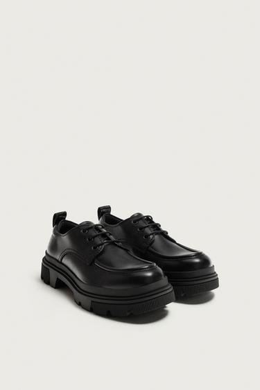 CHUNKY MOC TOE SHOES — Black 2