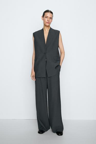 Zara V-neck vest total look - STUDIO - Petrol blue - Image 0