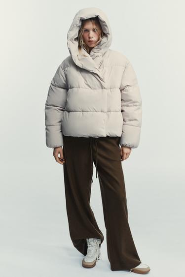 CHAQUETA ACOLCHADA CAPUCHA WATER REPELLENT - Beige de Zara