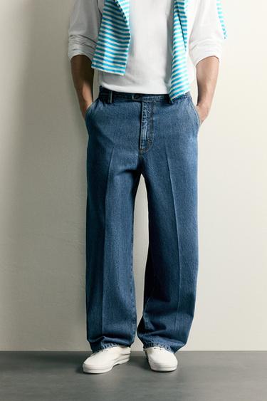 ΠΑΝΤΕΛΟΝΙ CHINO DENIM REGULAR FIT - Μπλε μεσαία απόχρωση του Zara