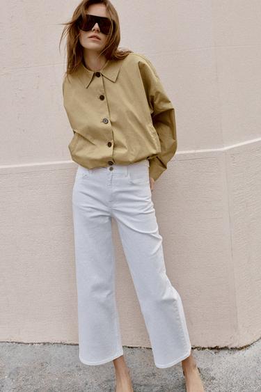 Z1975 HIGH-WAIST COMFORT CULOTTES - White by Zara