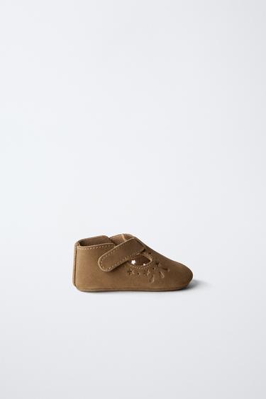 OPENWORK LEATHER SHOES - Brown by Zara