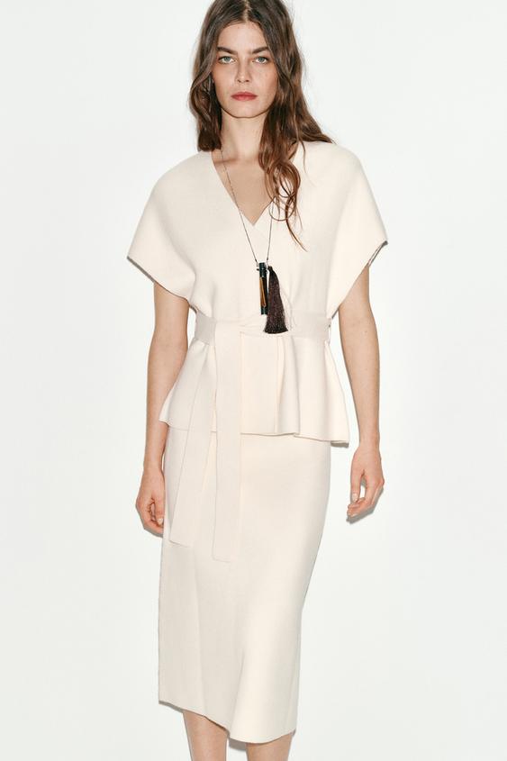 KNIT WAISTCOAT AND SKIRT SET -  by Zara - Image 0
