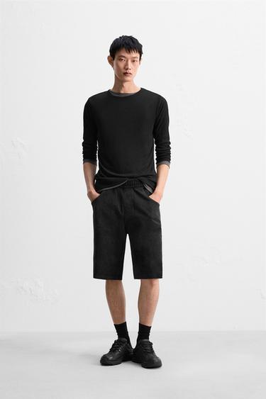 BERMUDA JOGGER BAGGY FIT - Antracita oscuro de Zara - Imagen 0