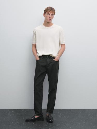 Zara 100% cotton medium weight T-shirt - Ecru - Image 0