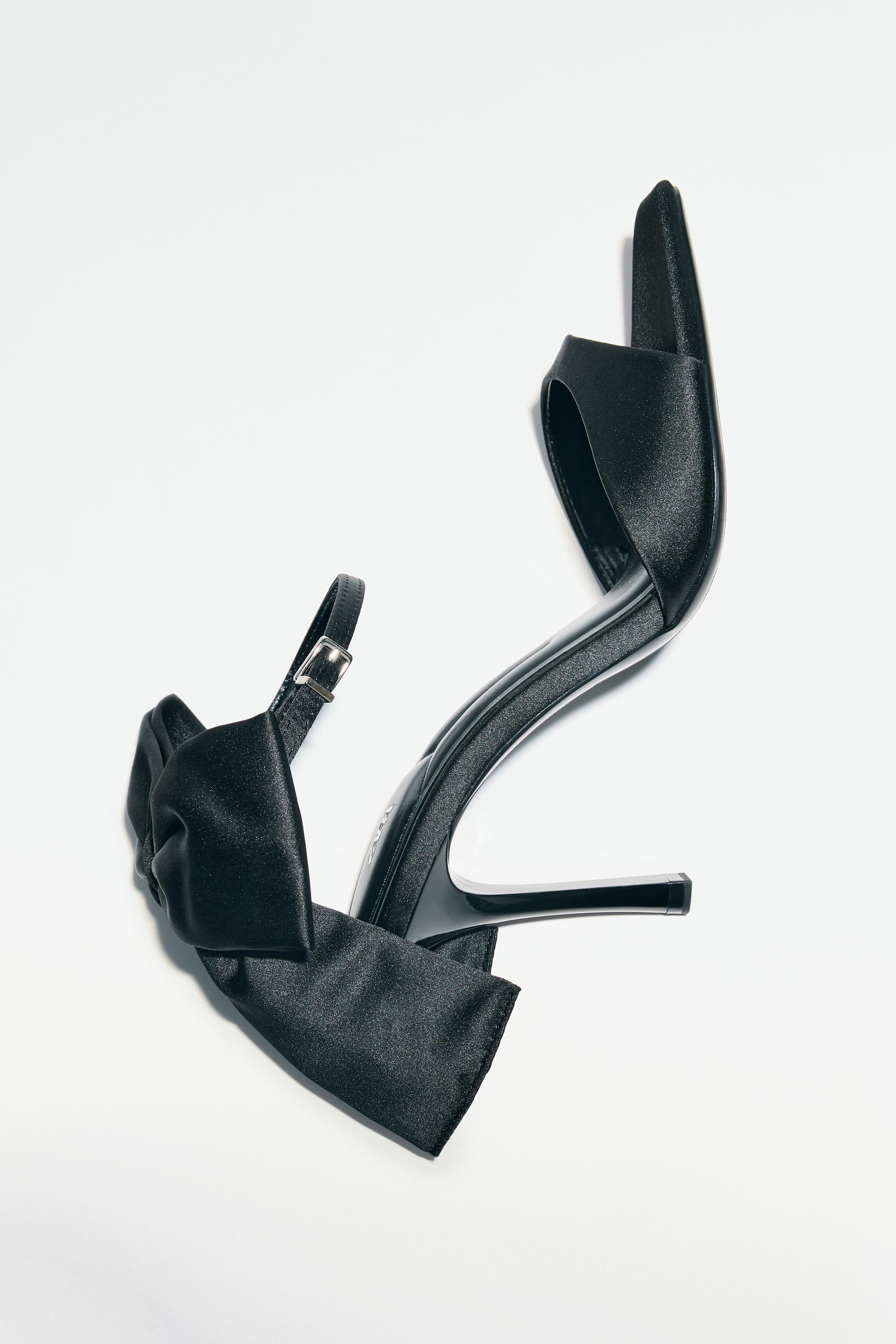 新品☆ZARA ザラ ジップ付きメッシュヒールサンダル 靴 ZARA(ザラ)の「メッシュドット柄ヒールサンダル」 - PARTE
