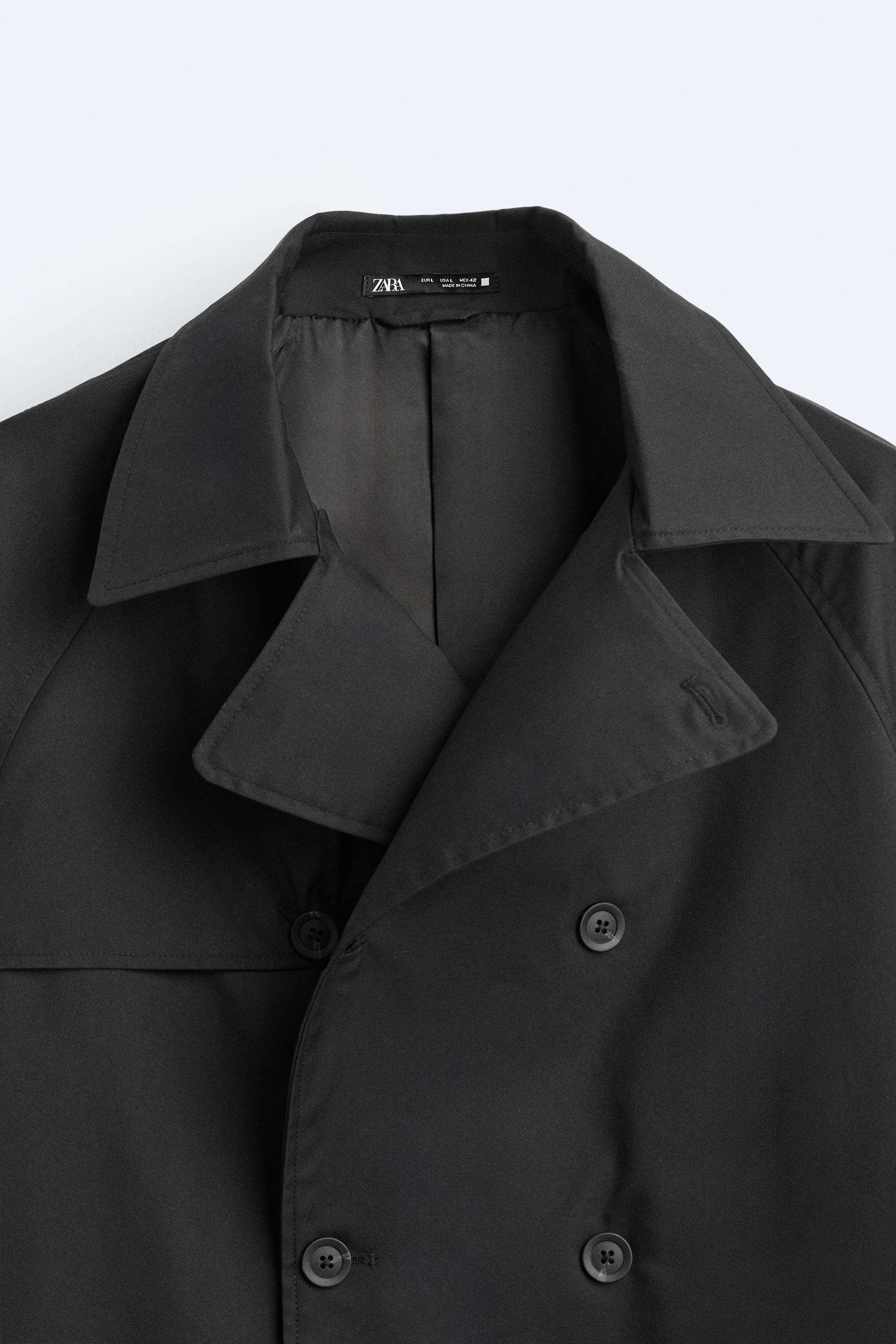 Zara double breasted trench hot sale coat