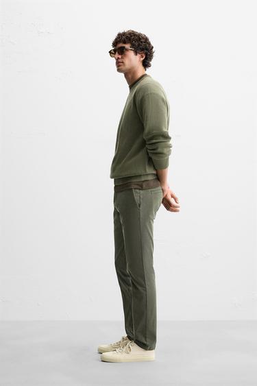 PANTALON CHINO SKINNY - Vert moyen de Zara - Image 3