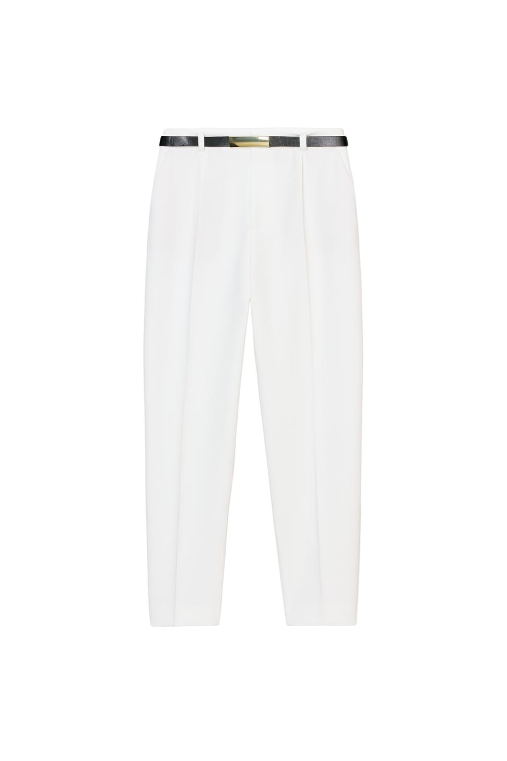 STRAIGHT LEG BELTED PANTS - image 3
