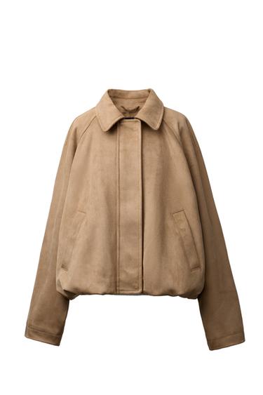 CAZADORA BOMBER EFECTO ANTE - Arena de Zara