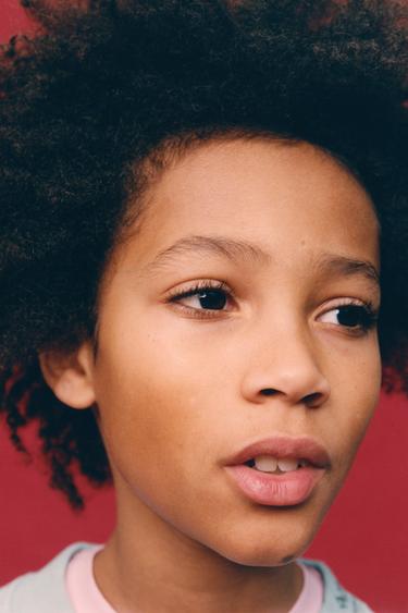 SWEATSHIRT AND BERMUDA SHORTS SET WITH SLOGAN - Light blue by Zara