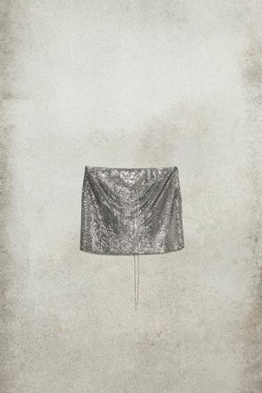 METALLIC MESH MINI SKIRT LUDOVIC DE SAINT SERNIN x ZARA - Silver by Zara
