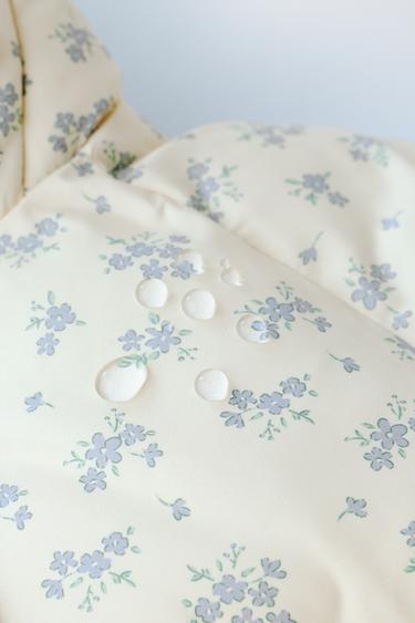 VESTE REMBOURRÉE POLAIRE PETITES FLEURS - Écru de Zara - Image 8