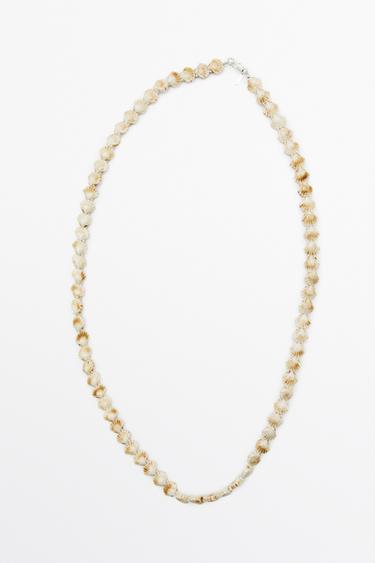 Zara Ceramic seashell necklace - Ecru