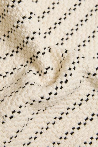 BATH MAT WITH TOPSTITCHED LINES - Ecru / Black by Zara - Image 2