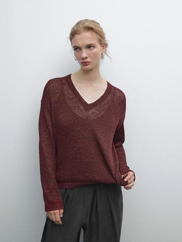 Zara 100% linen cutwork sweater - 353