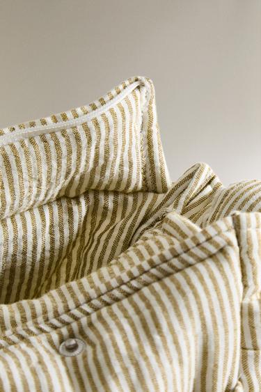 STRIPED MUSLIN MATERNITY PUSHCHAIR BASKET - Зелений Zara