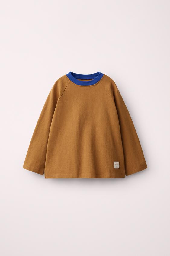 T-SHIRT COL CONTRASTE CREATED BY CARAMEL LONDON X ZARA - Caramel de Zara - Image 0