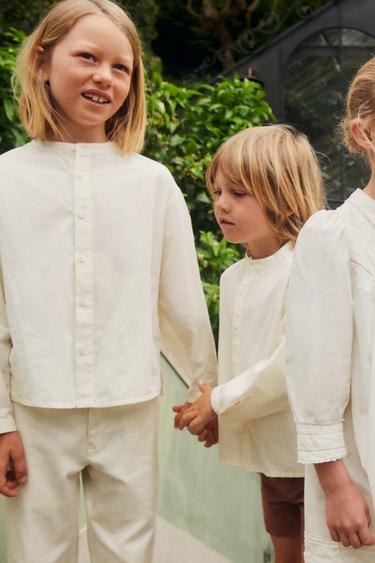 6-10 YEARS/ LIMITED EDITION TWILL TROUSERS - Oyster-white by Zara