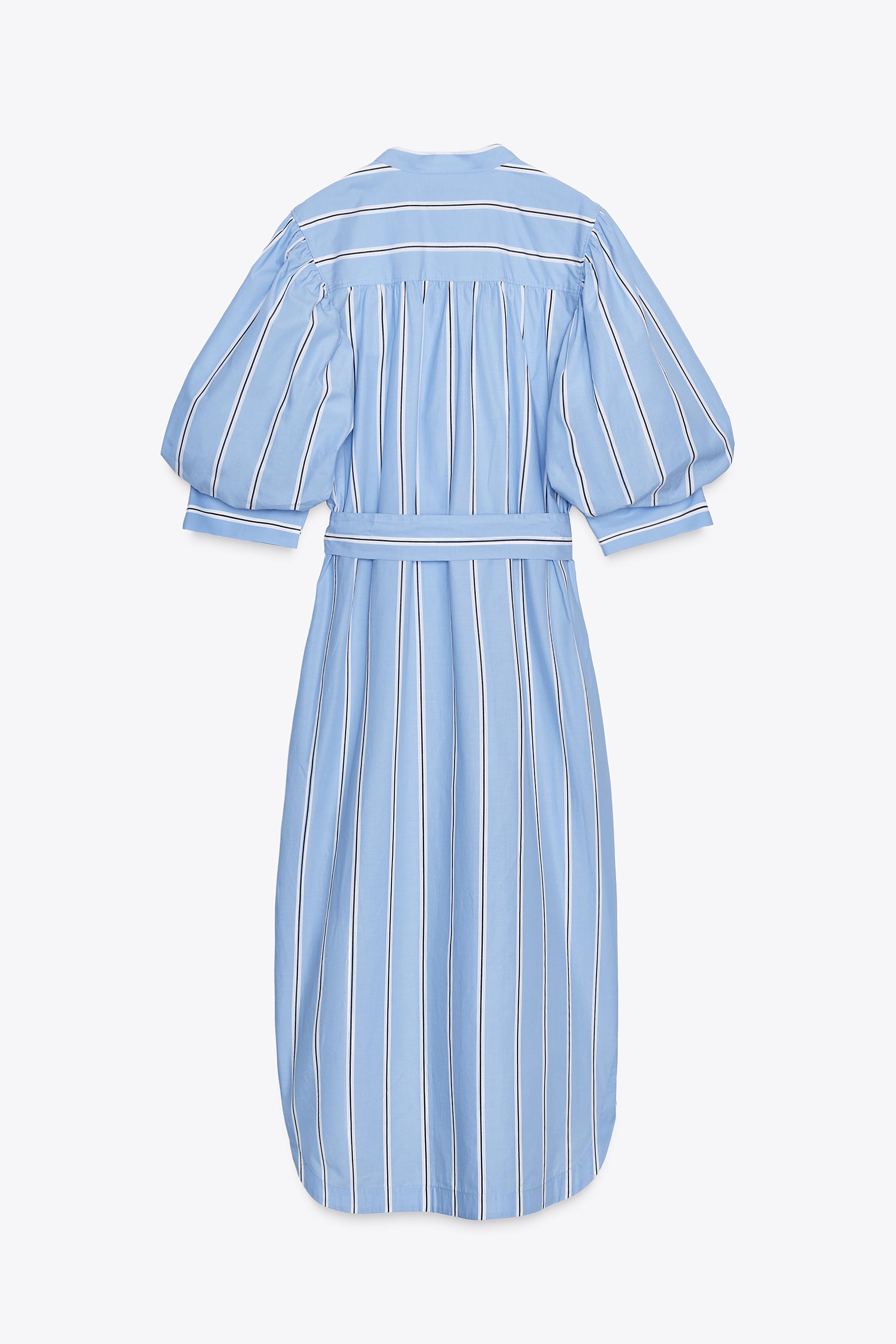 STRIPED BELTED DRESS ZW COLLECTION - striped | ZARA Canada
