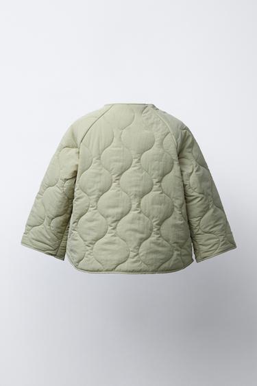 RIBBON PUFFER JACKET - Light green by Zara - Image 3