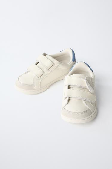 LEATHER SNEAKERS - White by Zara - Image 2