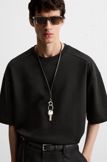 INTERLOCK TEXTURED SWEATSHIRT - Black by Zara