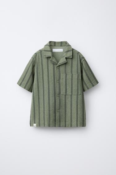 CAMISA BOWLING RÚSTICA - Rayas de Zara - Imagen 0