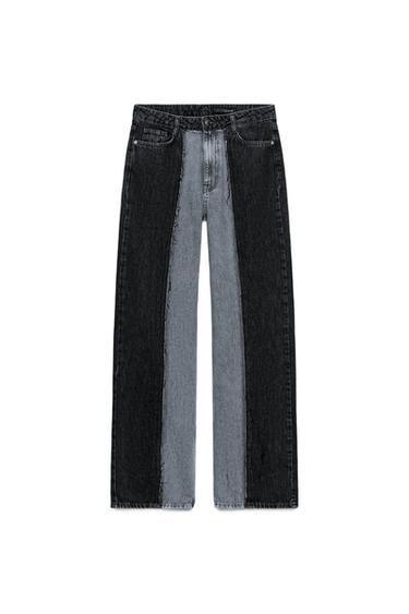 Z1975 WIDE-LEG HIGH-WAIST COMBINED JEANS