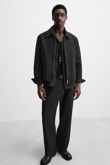 LYOCELL BLEND TROUSERS - Black by Zara - Image 5
