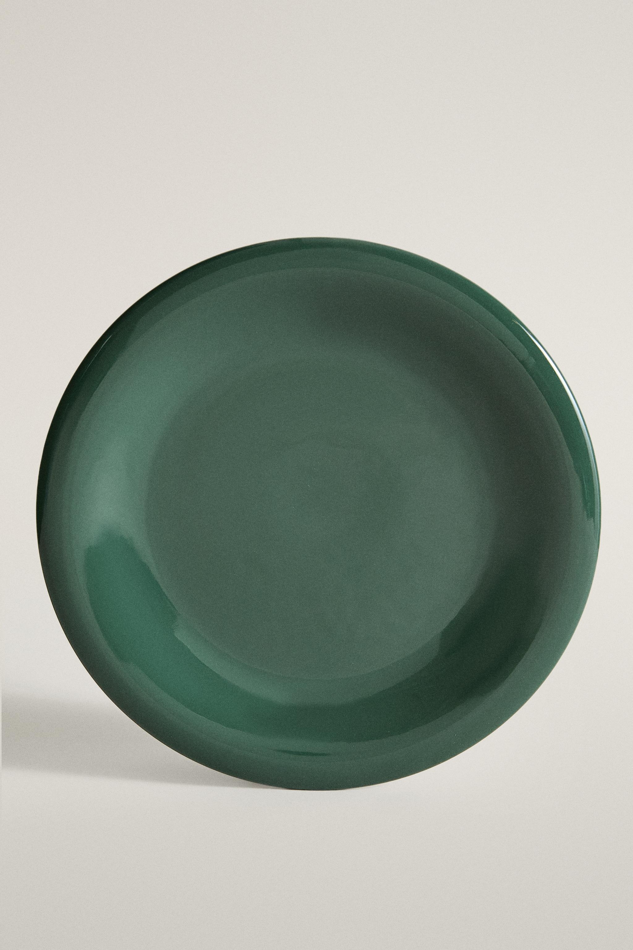 ASSIETTE PLATE EN GRÈS ÉMAILLÉ