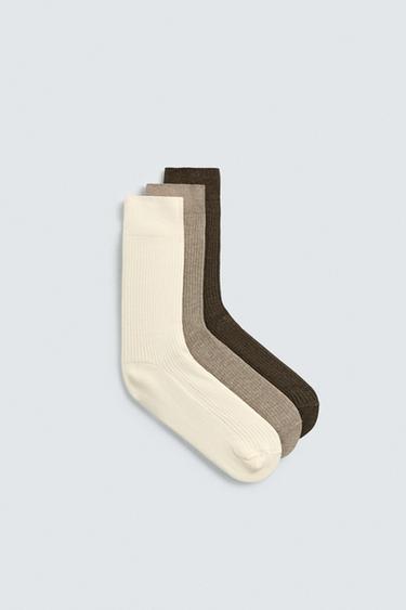CHAUSSETTES CÔTELÉES LOT DE 3 - divers de Zara